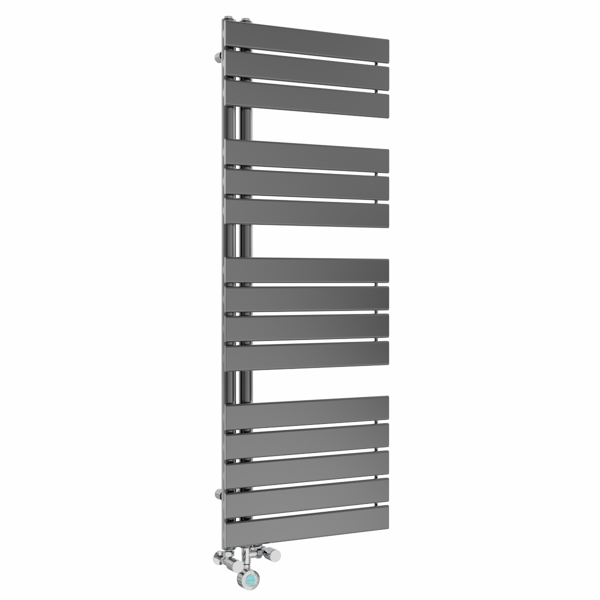 Kristiansund 1380 x 500mm Dual Fuel Gunmetal Thermostatic Touch Control Electric Heated Towel Rail