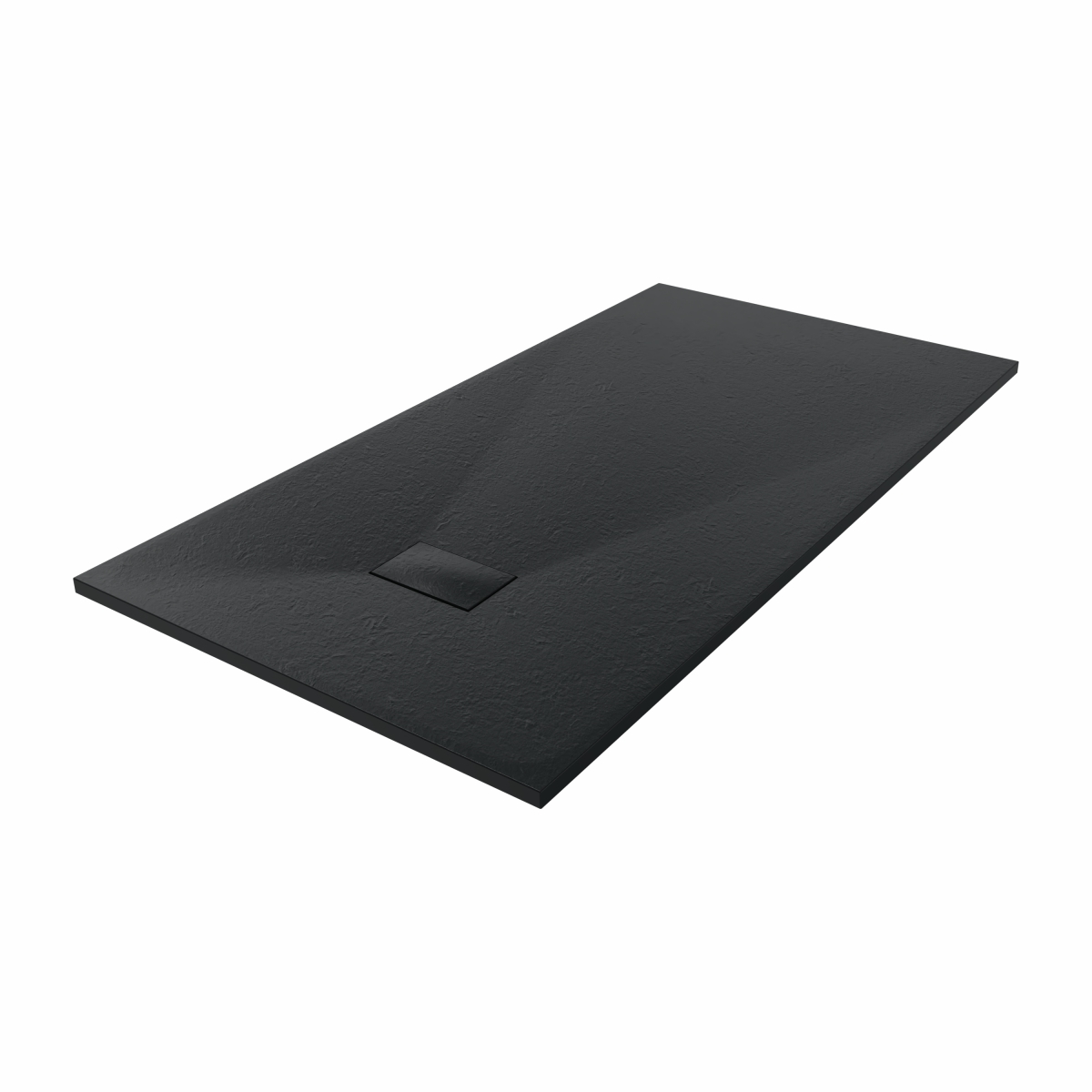 Terra - 1700x900mm Slate Effect Rectangle Shower Tray Black