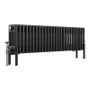 Bern 300 x 1190mm Traditional Black Silver Horizontal Four Column Radiator