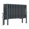 Bern 300 x 605mm Traditional Anthracite Horizontal Four Column Radiator