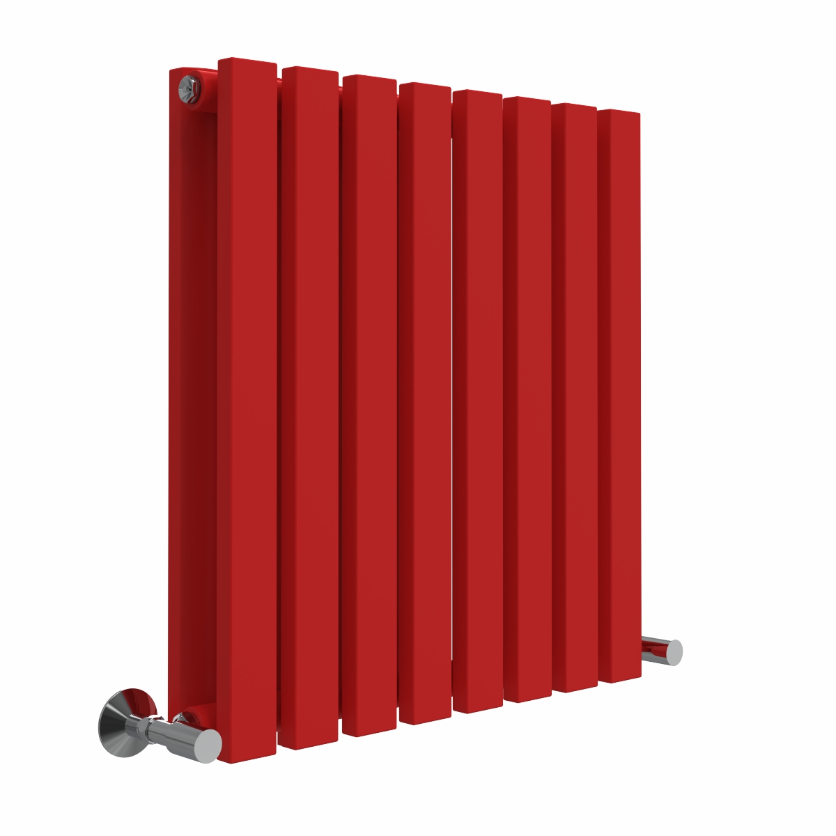 Lulea Singal Red Flat Panel Horizontal Designer Radiator - Choice of Size