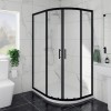 Ennerdale - 1200 x 900mm Offset Quadrant Shower Enclosure - Black (Reversible Left/Right)