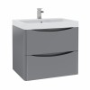 Avon Gloss Grey Wall Hung Basin Drawer Vanity Unit - 600mm