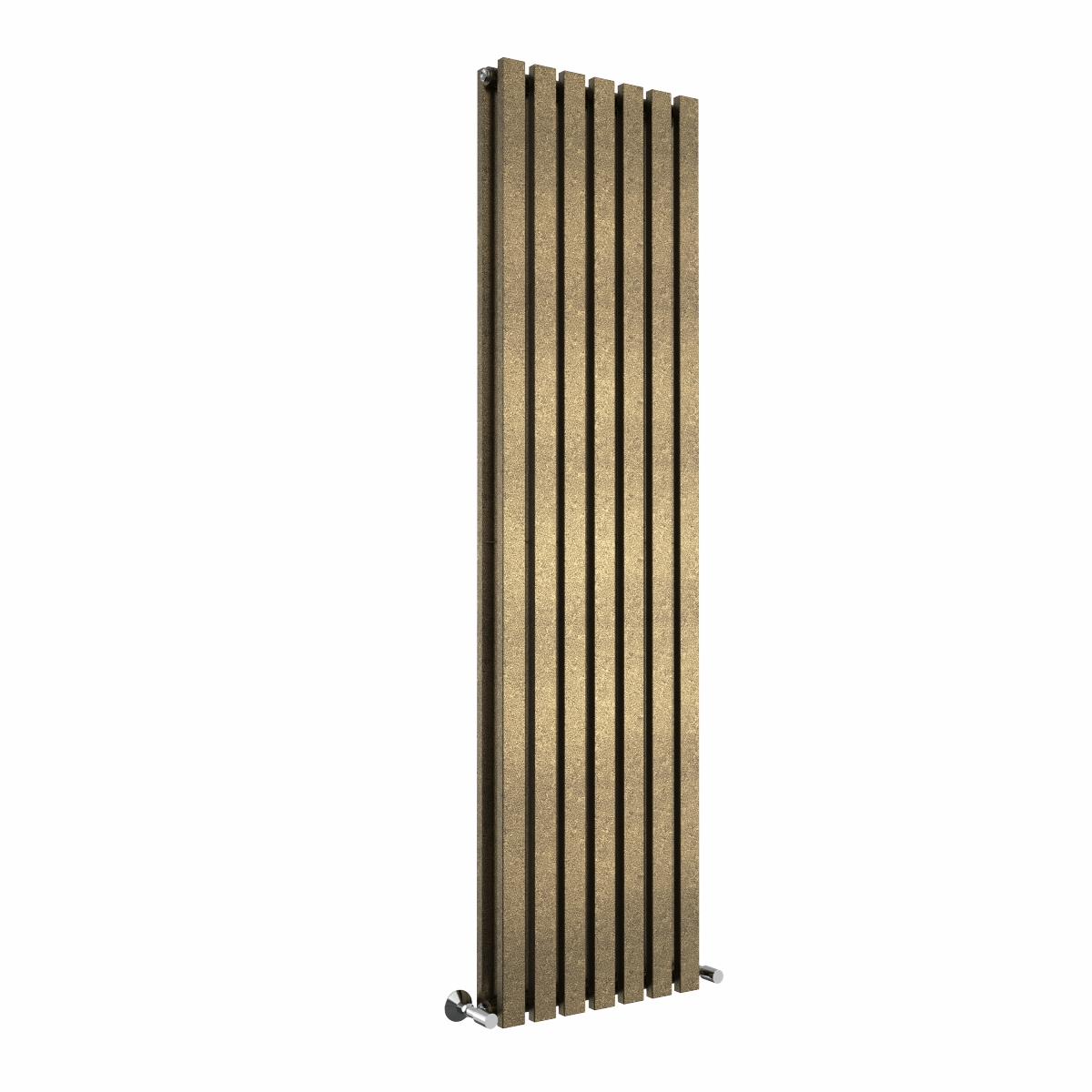 Lulea 1800 x 480mm Black Gold Double Vertical Flat Panel Designer Radiator