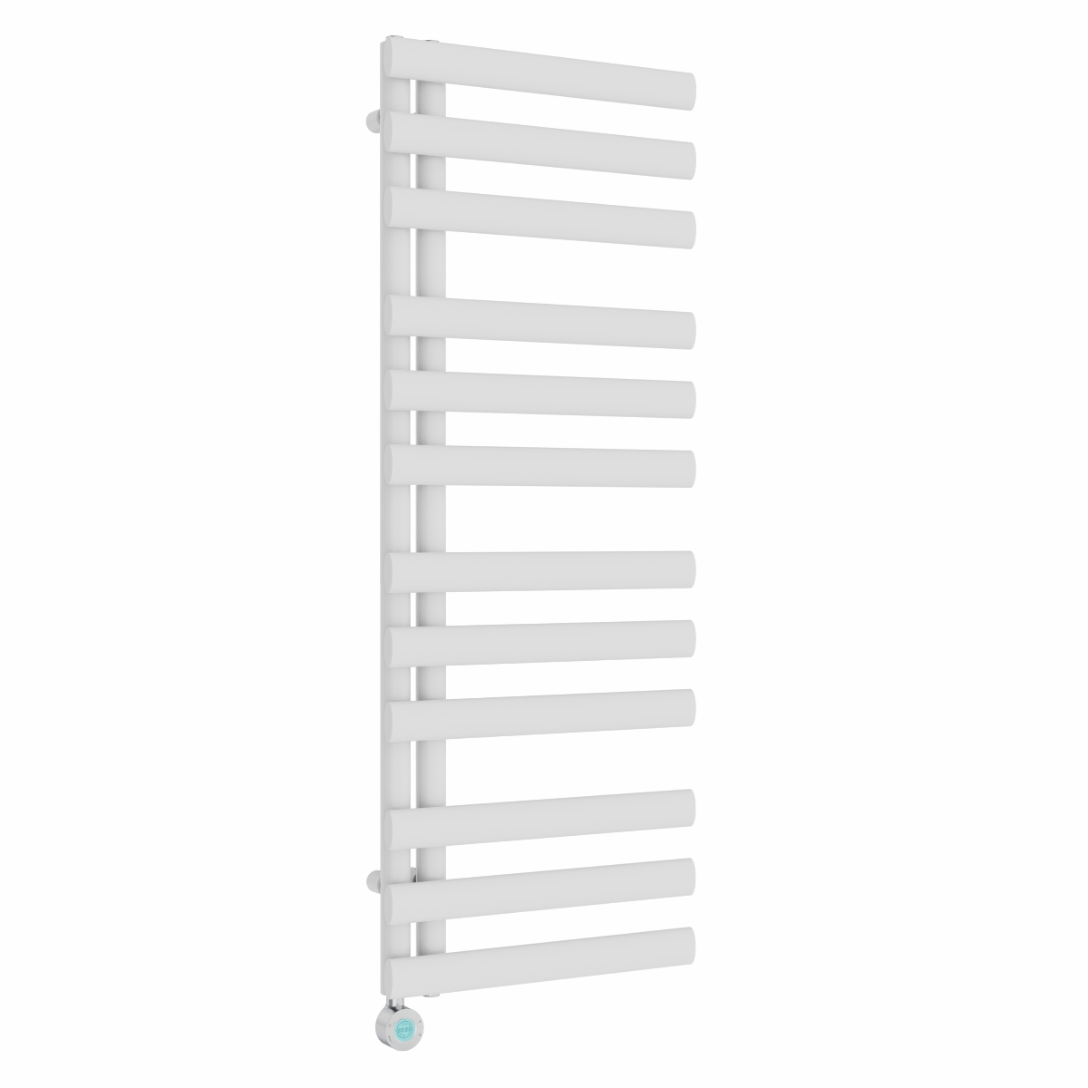 Kongsberg 1200 x 450mm White Thermostatic Touch Control Electric Towel Rail