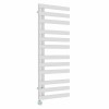 Kongsberg 1200 x 450mm White Thermostatic Touch Control Electric Towel Rail