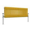 Bern 300 x 1010mm Zinc Yellow Double Column Horizontal Traditional Radiator