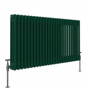 Bern 600 x 1190mm Moss Green Triple Horizontal Column Radiator