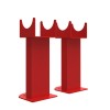 Karlstad Flat Panel Radiator Feet - Signal Red