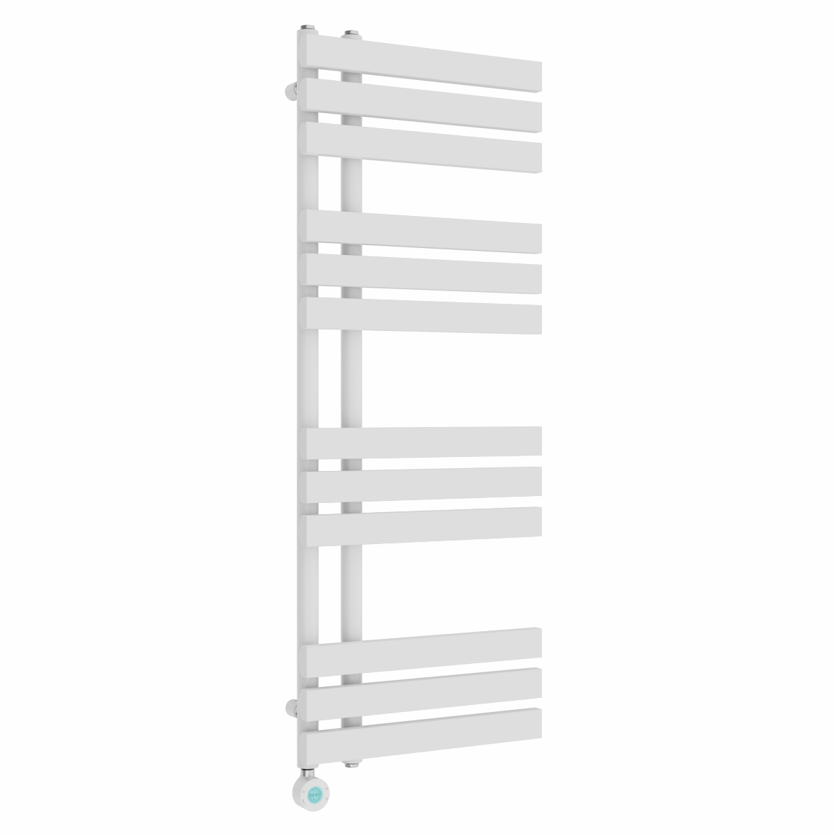 Koli 1200 x 450mm White Thermostatic Touch Control Electric Heated Towel Rail