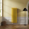 Bern 1500 x 560mm Zinc Yellow Triple Column Vertical Traditional Radiator