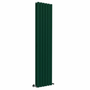 Lulea 1800 x 410mm Moss Green Double Flat Panel Vertical Designer Radiator