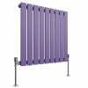 Karlstad 600 x 614mm Elegant Purple Single Flat Panel Horizontal Designer Radiator