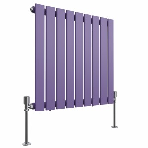 Karlstad 600 x 614mm Elegant Purple Single Horizontal Flat Panel Designer Radiator