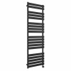 Juva 1800 x 600mm Satin Black Flat Panel Thermostatic Touch Control Electric Heated Towel Rail