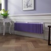 Bern 300 x 1190mm Elegant Purple Triple Column Horizontal Traditional Radiator