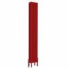 Bern 1800 x 290mm Traditional Signal Red Vertical Four Column Radiator