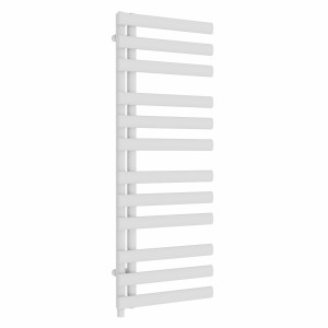 Kongsberg 1200 x 450mm White Simple Electric Towel Rail