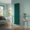 Lulea 1800 x 480mm Blue Green Single Flat Panel Vertical Designer Radiator