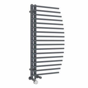 Sigla 1000 x 550mm Dual Fuel Anthracite Thermostatic Touch Control Electric Heated Towel Rail