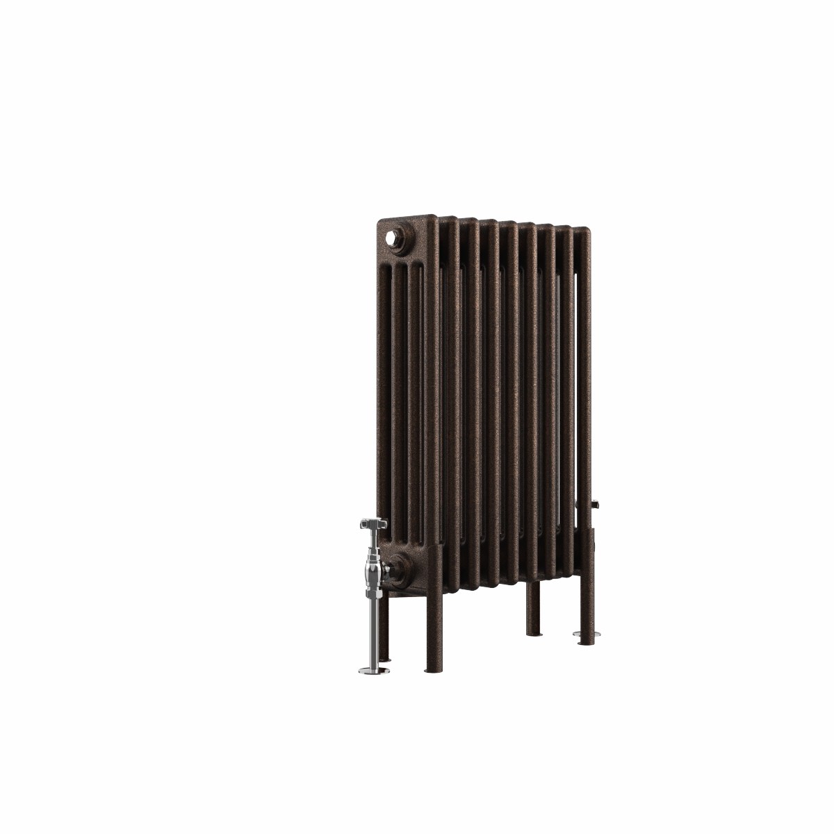 Bern 600 x 425mm Black Copper Four Column Horizontal Traditional Radiator