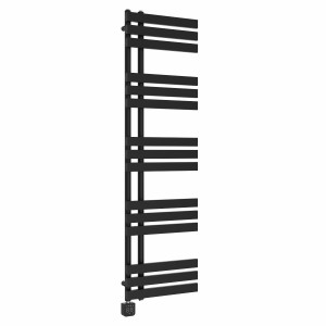 Koli 1600 x 450mm Black Thermostatic Touch Control Wifi Electric Heated Towel Rail