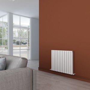 Carisa Tallis Double 600 x 710mm White Designer Aluminium Radiator