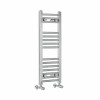 Bergen 800 x 300mm Straight Chrome Heated Towel Rail