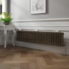 Bern 300 x 1460mm Black Gold Double Column Horizontal Traditional Radiator