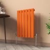 Karlstad 600 x 410mm Bright Orange Single Flat Panel Horizontal Designer Radiator