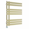 Koli 800 x 600mm Brushed Brass Thermostatic Touch Control Wifi Electric Heated Towel Rail