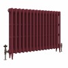 Classic  745 x 1026mm Farrow & Ball Eating Room Red Triple Column Cast Iron Radiator - 16 Sections