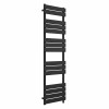 Juva 1600 x 450mm Satin Black Flat Panel Simple Electric Heated Towel Rail