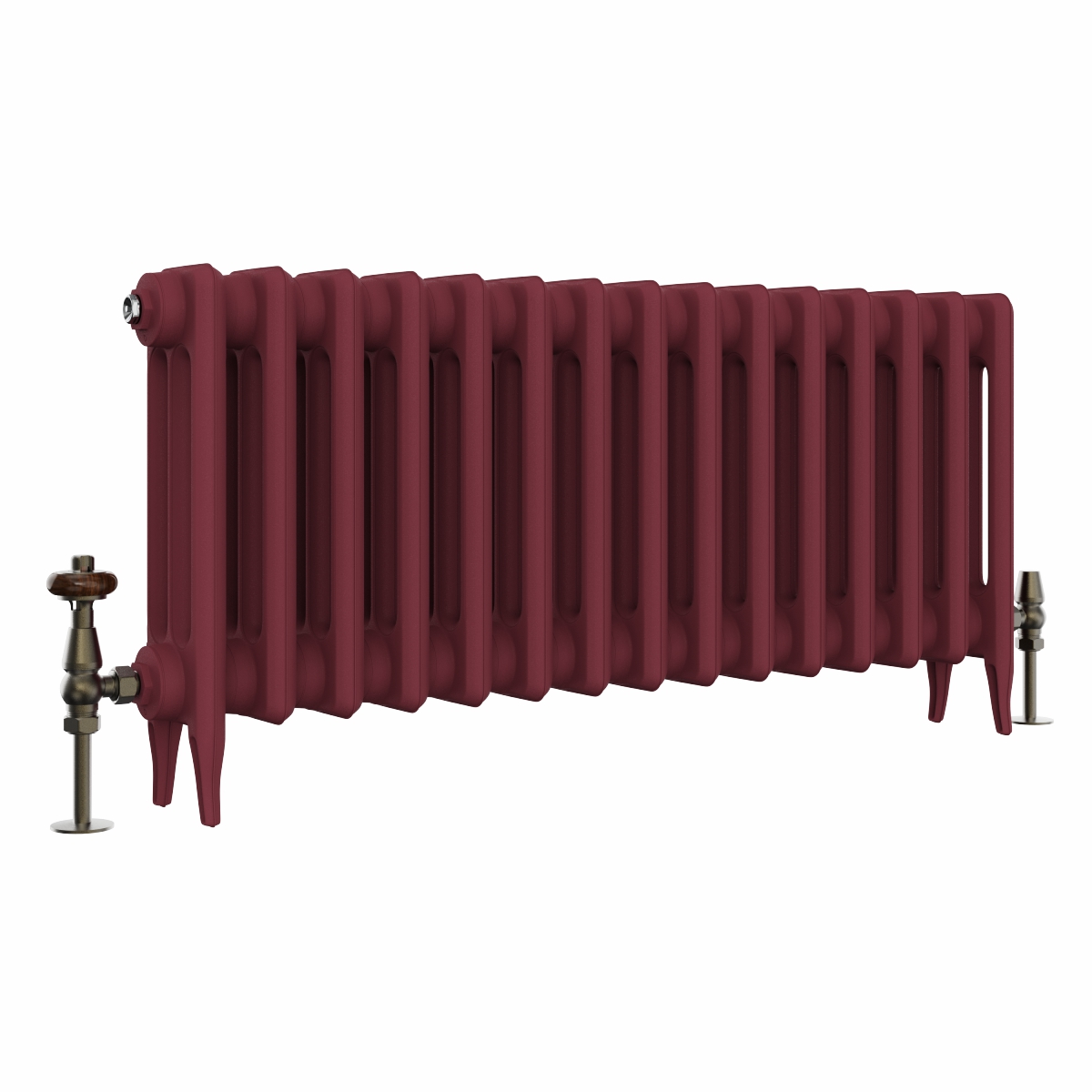 Classic  450 x 964mm  Farrow & Ball Eating Room Red Triple Column Cast Iron Radiator - 15 Sections