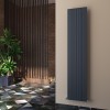 Carisa Monza 1800 x 375mm Anthracite Designer Aluminium Radiator