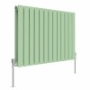 Karlstad 600 x 886mm Pastel Green Double Flat Panel Horizontal Designer Radiator