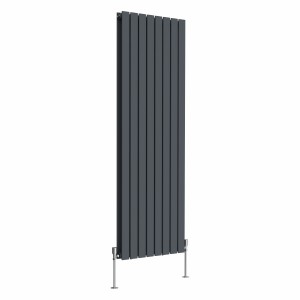 Karlstad 1600 x 546mm Anthracite Double Vertical Flat Panel Designer Radiator