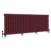 Classic  745 x 1956mm Farrow & Ball Eating Room Red Triple Column Cast Iron Radiator - 31 Sections