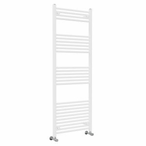 Bergen 1600 x 600mm Straight White Heated Towel Rail