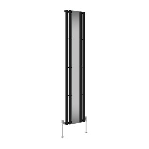 Norden Black Designer Vertical Radiator with Mirror - Choice of Size