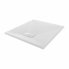 Terra - 900x800mm Slate Effect Rectangle Shower Tray White
