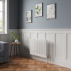 Bern 600 x 830mm White Double Column Horizontal Traditional Radiator
