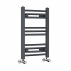 Fjord 600 x 400mm Curved Anthracite Heated Towel Rail