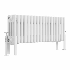 Bern 300 x 830mm White Four Column Horizontal Traditional Radiator