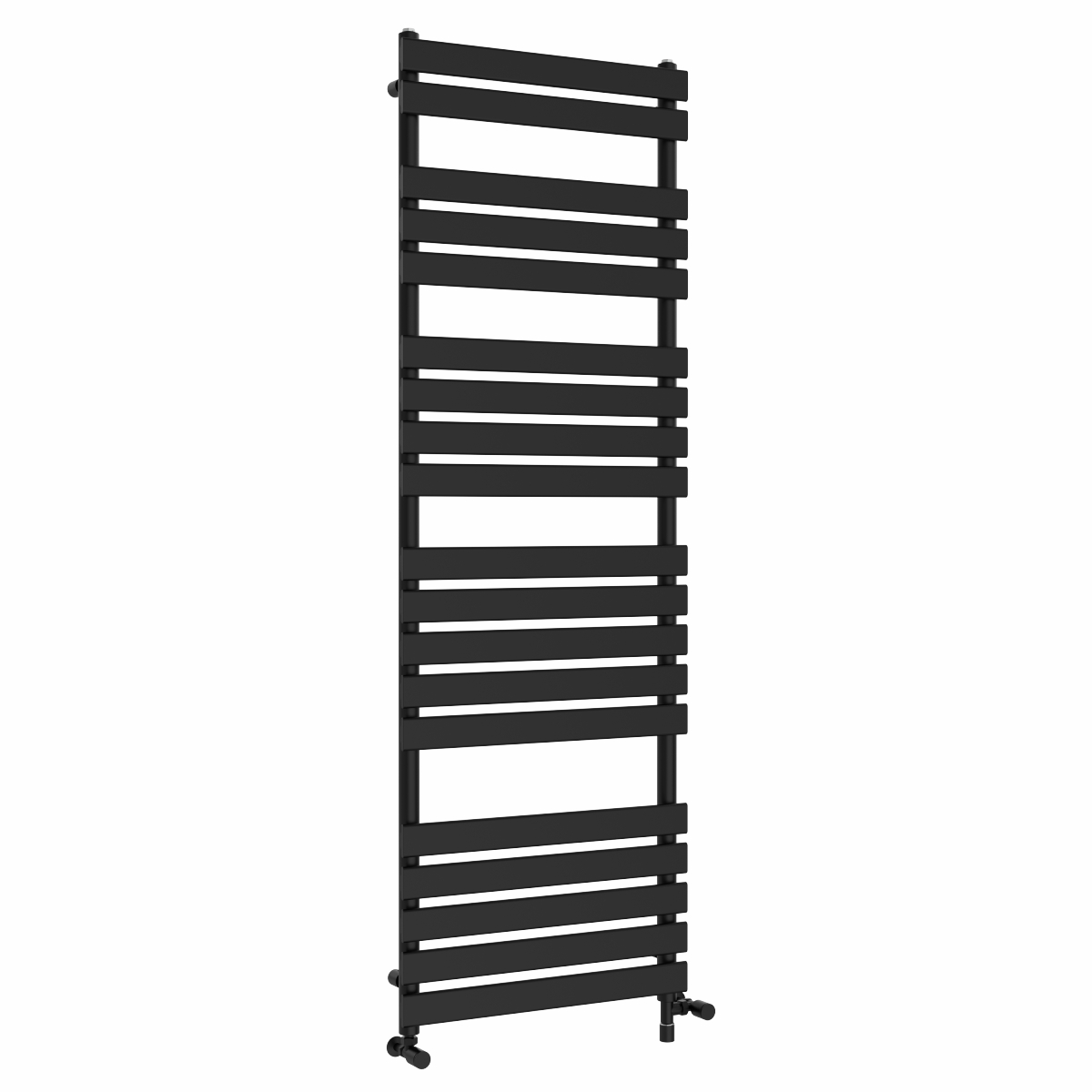 Juva 1800 x 600mm Dual Fuel Satin Black Flat Panel Simple Electric Heated Towel Rail