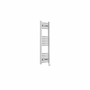 Fjord 1000 x 300mm Curved Chrome Thermostatic Touch Control Wifi Electric Heated Towel Rail