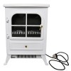 VRUC - Electric Fireplace White Stove Free Standing Flame Effect - 1850W