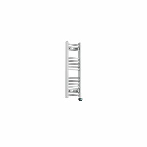 Fjord 800 x 300mm Curved Chrome Thermostatic Touch Control Wifi Electric Heated Towel Rail