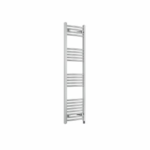 Fjord 1400 x 400mm Curved Chrome Prefilled Electric Heated Towel Rail