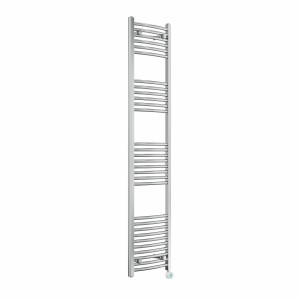 Fjord 1800 x 400mm Curved Chrome Thermostatic Touch Control Wifi Electric Heated Towel Rail